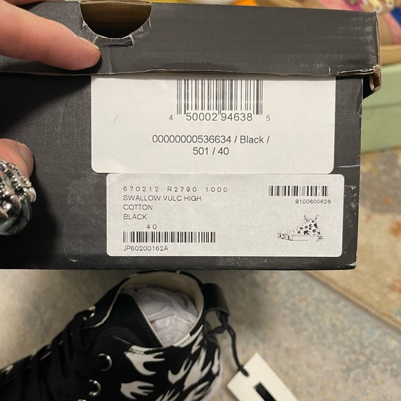 NIB Men’s Sz 7 (Euro Sz 40) Alexander McQueen MCQ High-top Sneakers Black/White - Picture 15 of 17